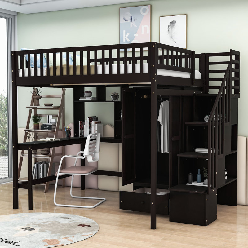 Full size bunk bed with couch underneath discount